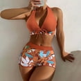 thumbnail image 1 of Mejor Belleza Mujer Traje de Baño de Moda Aumentar el tamaño 2 Piezas Tankini Tops de Bikini y Partes de Abajo Ginger L, 1 of 7