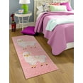 thumbnail image 6 of Unique Loom Whimsy Kids Collection Area Rug - Llama (2' 2" x 3' 11" Runner Pink/Light Blue) Perfect For Kids Bed Room/Nursery Room/Living Room/Class Room/Play Room, 6 of 6