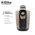 Keurig KElite, Single Serve KCup Pod Coffee Maker, Brushed Gold