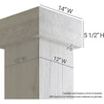 thumbnail image 4 of Ekena Millwork 12"W x 14'H Sand Blasted Endurathane Faux Wood Non-Tapered Square Column Wrap with Standard Capital & Base, 4 of 16