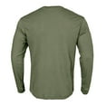 thumbnail image 6 of DODADAWANJ Mens Waffle Knit Long Sleeve Shirt Casual Loose Crew Neck Shirts Solid Color Fall T Shirts 2025 Army Green XXL, 6 of 8