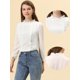 thumbnail image 2 of Allegra K Blusa De Manga Larga Con Cuello Redondo Y Volantes De Lunares Suizos Para Mujer Blanco L, 2 of 4