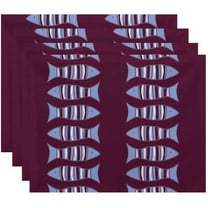 Simply Daisy 18" x 14" Something's Fishy Animal Print Placemats, Set of 4