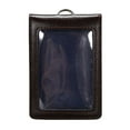 thumbnail image 4 of Titular de la ID Jinwen con ventana de identificación transparente Protector de la caja de la tarjeta suave Café oscuro, 4 of 8