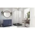 thumbnail image 5 of DreamLine Prime 33 in. D x 33 in. W x 74 3/4 in. H Frosted Framed Sliding Shower Enclosure in Chrome, Corner Drain Black Base Kit, 5 of 16