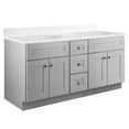 thumbnail image 6 of Brookings 60 Inch Bathroom Vanity, Shaker, Solid Wood, Fully Assembled, Sherwin Williams® Gray – Design House, 214999, 6 of 12
