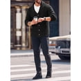 thumbnail image 3 of Mens Cable Knit Cardigan Sweater Shawl Collar Loose Fit Long Sleeve Casual Cardigans, 3 of 5