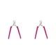 thumbnail image 2 of Seitruly Manicura Nail Cuticle Nipper Tijeras Dead Skin Remover Clippers Tool Mango de silicona Multifuncional Acero inoxidable Rose Rosa roja 2Conjunto, 2 of 6