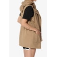 thumbnail image 4 of TheMogan Women's PLUS Drawstring Loose Fit Utility Vest Sleeveless Military Jacket, 4 of 7