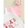thumbnail image 5 of Bagilaanoe 2pcs Toddler Baby Girl Shorts Set Short Sleeve Letter Print T Shirt Tops + Shorts 6M 12M 18M 24M 3T Kids Casual Summer Clothes, 5 of 8