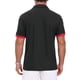 thumbnail image 3 of Camiseta polo de piqué para hombres Inspire Chic para el Día del Padre, con patrón y contraste de color, camisetas de golf 2XL en negro, 3 of 6