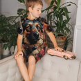 Adobk Colorful Flower German Shepherd Print Pajamas Toddler 2 Piece