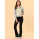 thumbnail image 4 of Día de San Patricio Chaqueta Vaquera Con Capucha Y Cordones En Capas Para Mujer Con Bolsillos Azul claro XL, 4 of 5