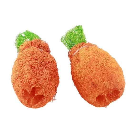 Loofah Rabbit Chew Toys,2pcs Rabbit Carrot Chew Rabbit Chew Toys Loofah Rabbit Toys Breakthrough Technology