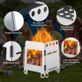 thumbnail image 4 of Lixada Fourneau Extérieur, Poêle de Poche Poêle à Bois en Acier Inoxydable Poêle à Bois Pique-Nique Barbecue Extérieur Pique-Nique Barbecue Poêle Portable, 4 of 7