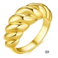 thumbnail image 1 of Fiudx Anillos de Pareja, Anillo de Cobre Bañado En Oro, Alianza de Boda con Diseño Único, Joyería de Moda para Ocasiones Especiales, Ideal para Uso Diario, Idea de Regalo Unisex, Material de Alta Cal, 1 of 4