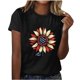 thumbnail image 1 of Camisetas de Manga Corta para Mujeres de Longitud Regular de Poliéster Sólido, Camiseta de Fiesta de Mayo Y Blusa Del Festival para la Primavera Y el Verano, 1 of 3