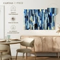 thumbnail image 4 of Elephant Stock Striped Blue Abstract Wall Art - Horizontal Canvas Wall Art - Living Room Wall Decor - Abstract Canvas - Blue And Yellow Decor - 24" x 16", 4 of 4