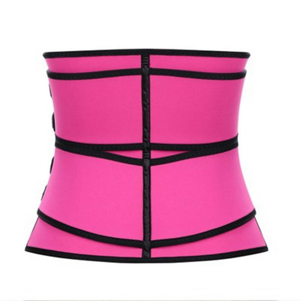 Waist Trainer Belt for Women Lower Belly Fat Corset Waist Trimmer Belt  Sport Girdle for Workout Fitness L/XL, Pink 