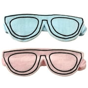 Bangcool 2PCS Cosmetic Headband Creative Glasses Style Eye Mask Eye Sleeping Cover