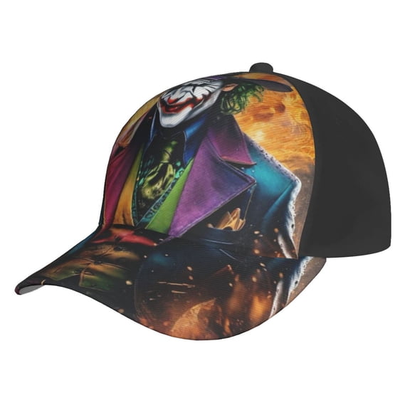 Unisex Joker Baseball Cap Adjustable Trucker Hat for Running Sports Hiking Camping