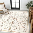thumbnail image 5 of JONATHAN Y SAVANNAH 4 x 6 Area Rug, Danae Filigree Scroll Machine-Washable Reversible - Cream/Terra, SVH100A-4, 5 of 7