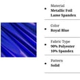 thumbnail image 2 of FabricLA Metallic Foil Lame Spandex - 4-Way Stretch Knit Fabric, 60" Inch Wide by The Yard - Dancewear, Costumes & Decoration - Royal Blue, 4 Continuous Yards, 2 of 7