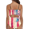 thumbnail image 5 of Qingpeng Women's Ruffled High Waisted Bikini Set Two Piece Swimsuit for Independence Day Patriotic Star Print Bathing Suit Beach Swimwear, 5 of 5