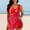 Red, variant on BLTIBY Womens 2 Piece Swimsuits Suspender Tops with Shorts Bathing Suit High Waist Printed Sets Fashion Swimwear 2025 Yellow 4XL