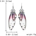 thumbnail image 2 of UBIUO Butterfly Wing Drop Dangle Earrings Gold Plated Crystal Rhinestone for women girls wedding Jewelry, 2 of 4