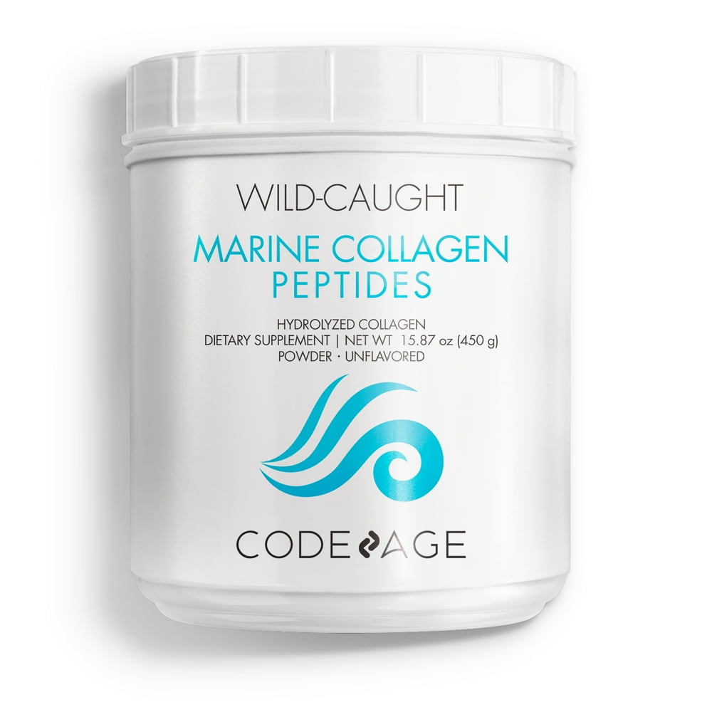 Codeage Wild Caught Marine Collagen Peptides Powder Type I & III, Non