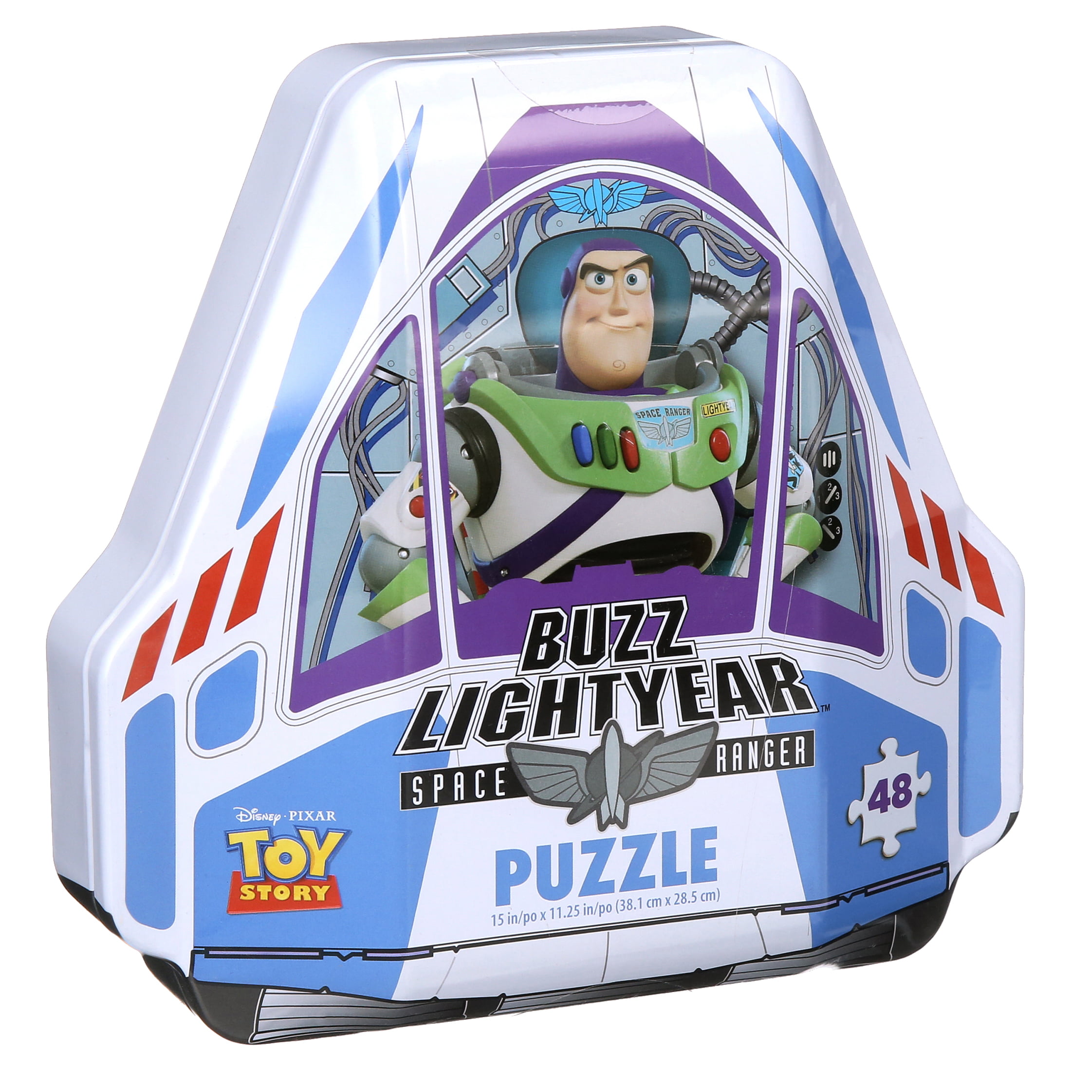 Disney Pixar Toy Story 4 Shaped Buzz Lightyear Tin With 48-Piece Surprise Puzzle 