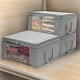 thumbnail image 2 of Laklulu - Caja de almacenamiento de ropa, bolsa de almacenamiento de ropa debajo de la cama, tela de acabado, para guardar edredones, ropa, ropa de cama, impermeable, 48 x 35 x 20 cm, paquete de 3, 2 of 5
