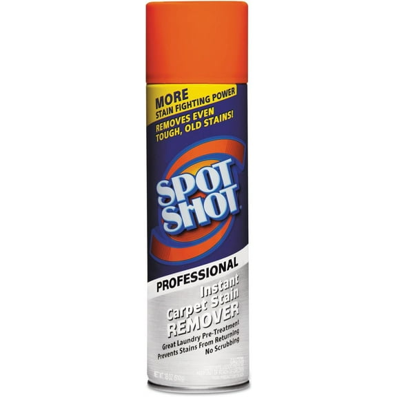 Spot Shot Professional Instant Carpet Stain Remover No-Scrub Aerosol, 18 OZ [12-Pack]