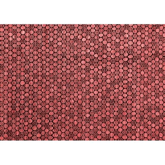 Ahgly Company Machine Washable Indoor Rectangle Abstract Red Modern Area Rugs, 7' x 10'