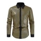 thumbnail image 2 of Blusa y camisa de manga larga con cuello vuelto para hombre, camisa de lentejuelas de moda para hombre, camisa de manga larga con cuello vuelto brillante, abrigo de poliéster para hombre, 2 of 8