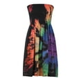 thumbnail image 6 of USSUMA Sundresses for Women Casual Summer Sexy Tube Strapless Smocked Mini Beach Dress Boho Tie-Dye Plus Sun Dresses Sleeveless Off the Shoulder Dress Party Vacation, 6 of 8