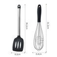 thumbnail image 2 of Juego de mini utensilios de cocina de 2 piezas: utensilios de cocina de acero inoxidable y silicona, 2 of 5