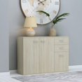 thumbnail image 1 of vidaXL Sideboard Sonoma Oak 105x30x75 cm Engineered Wood, 1 of 5