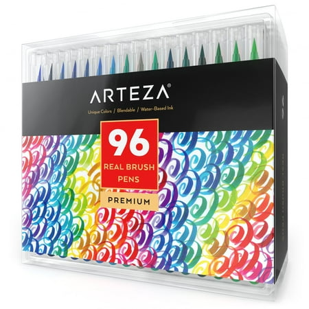 Mulberry Markers - Arteza Real Brush Pens - 96 Colors - Watercolor Markers - (Set of 96)