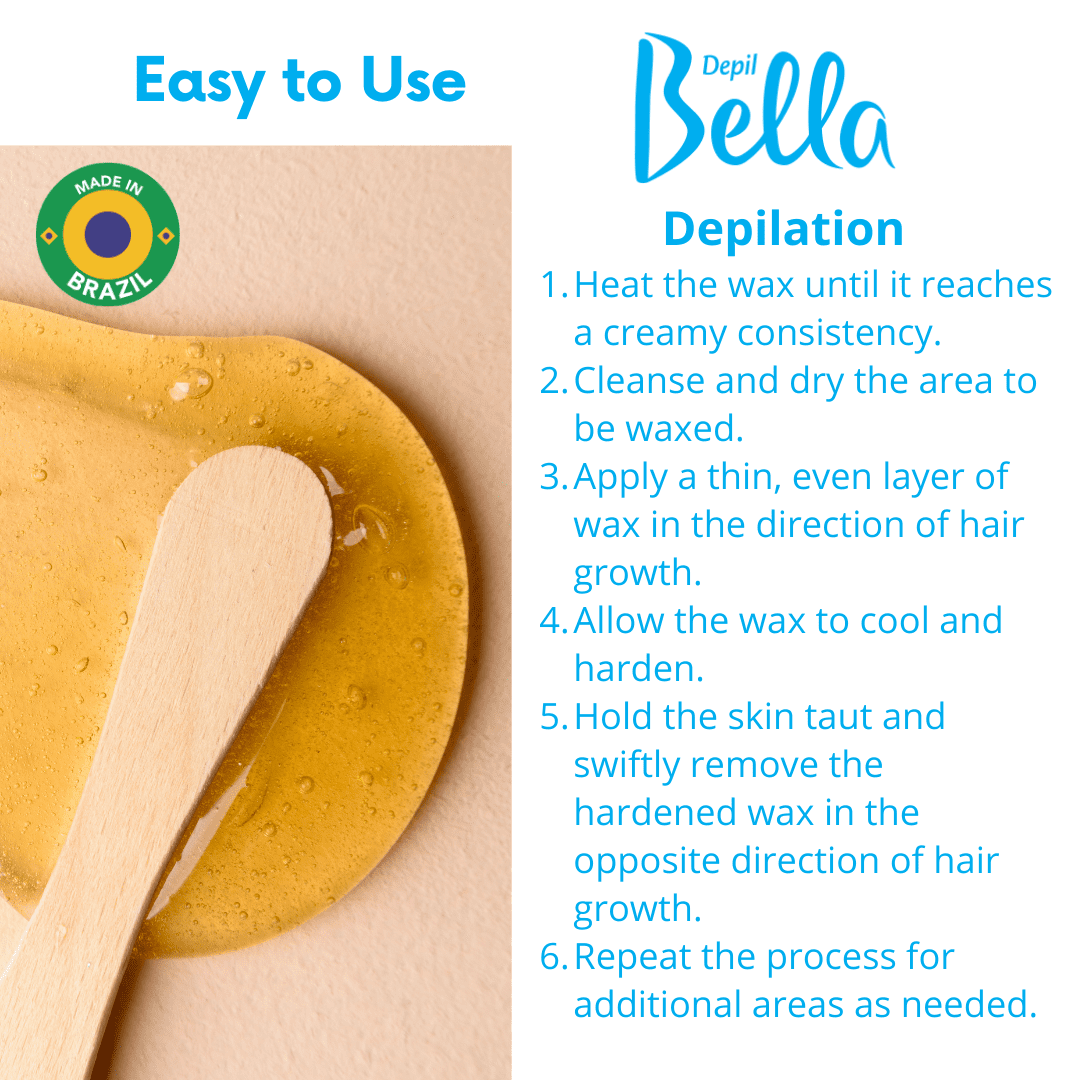 Depil Bella High Performance Hard wax Honey with propolis 28.2 Oz (3 Units Offer)