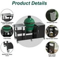 thumbnail image 7 of GDLF Table Compatible with Big Green Egg Grill Heavy Duty Metal Green Egg Stand with Accessories Storage, 7 of 7
