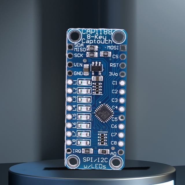 Desglose Del Sensor Táctil Capacitivo CAP1188 Cap Touch Breakout Module 8 interfaces de botón/tecla 1602 3V-5V para Arduino