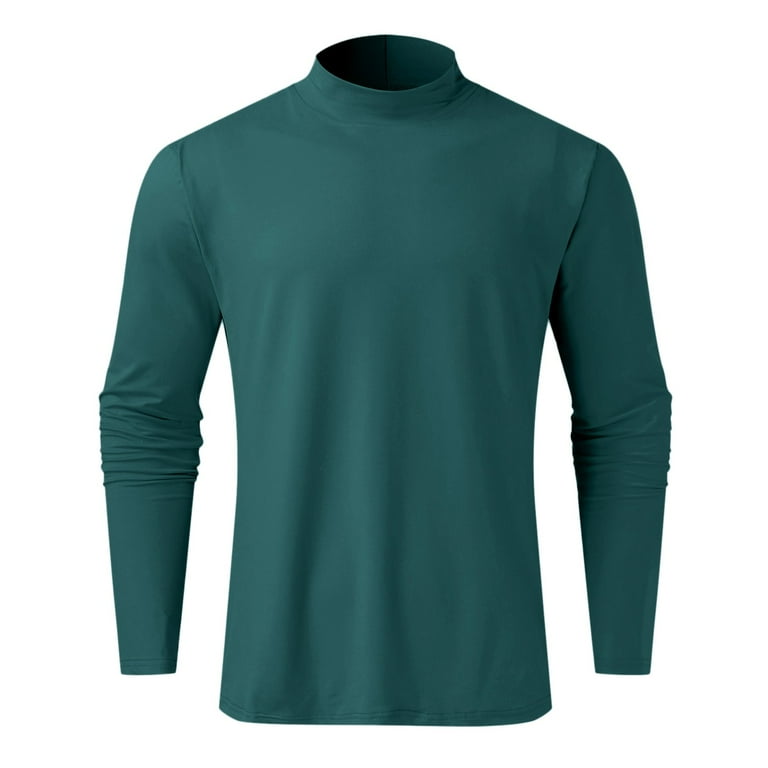 Kedxroy Men's Turtle Neck Shirts High Neck Neck T Shirts