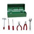thumbnail image 2 of Caja de herramientas para reparación de casas de muñecas, juguetes de simulación, adornos para casas pequeñas, accesorios en miniatura, mini estuche Caso verde, 2 of 10