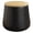 Black, variant on LeisureMod Orunel Collection Round Side Table, Modern Drum Accent End Table, Decorative Pedestal Table for Living Room, Bedroom, Patio & Small Spaces, White