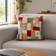 thumbnail image 3 of WWG Puzzle Block Pillow Cover, Decorative Throw Pillow Covers 18x18, Breathable Fade Resistant Fabric, Hidden Zipper Closure, Machine Washable, for Living Room Bedroom, 3 of 7