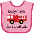 thumbnail image 3 of Inktastic Daddy's Little Firefighter Boys or Girls Baby Bib, 3 of 4