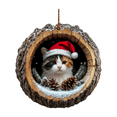 thumbnail image 3 of Cute Kittens Christmas Ornament, Forest Animal Decoration, Handmade Animal Christmas Ornaments, Farm Ornaments for Christmas Tree, 3 of 3