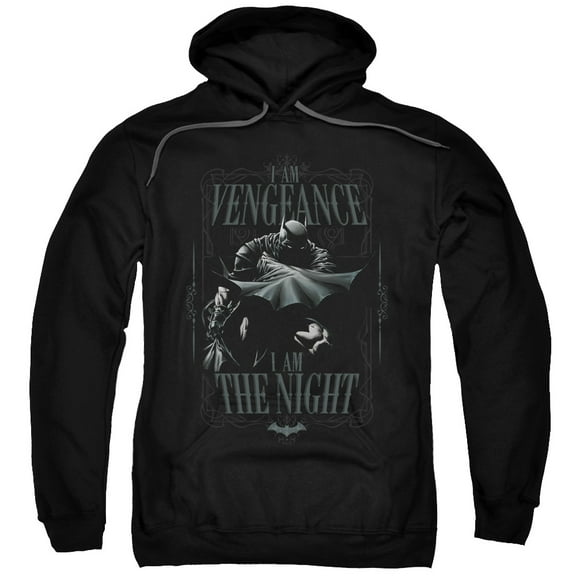 Trevco Batman-I Am - Adult Pull-Over Hoodie - Black- Medium